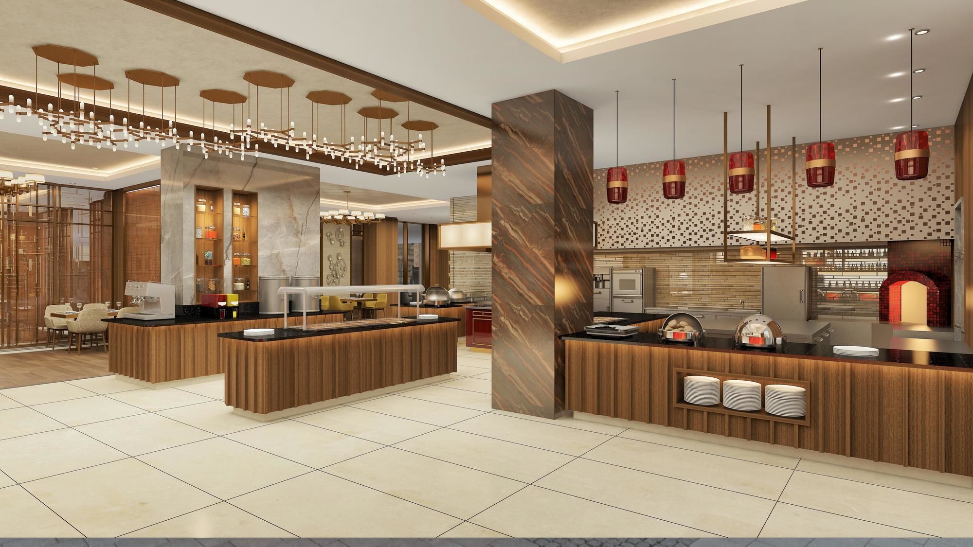 מלון Doubletree By Hilton סקופיה מראה חיצוני תמונה The interior of the restaurant